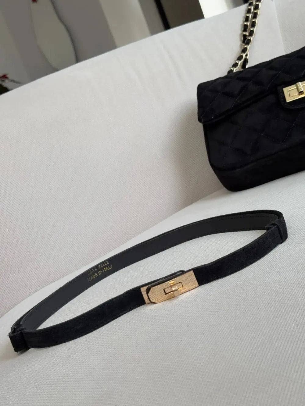 Natūralios odos diržas Suede Belta